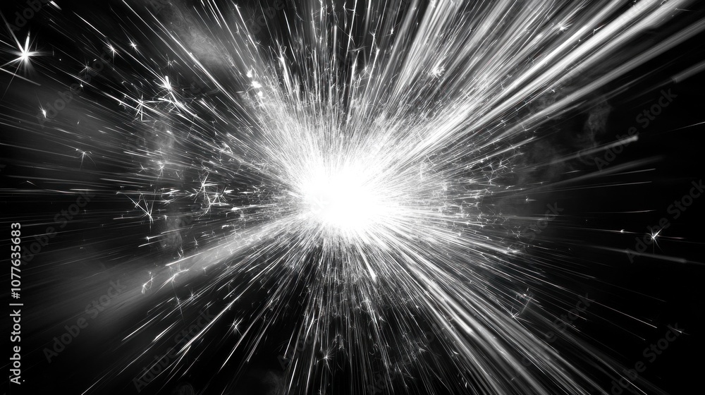 Obraz premium Sparkler Explosion - A Burst of Light and Energy