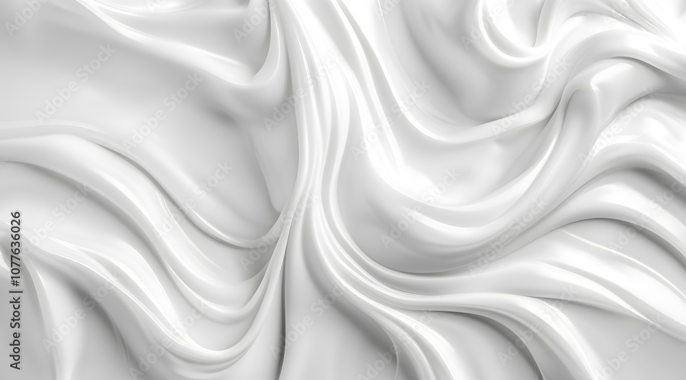 A smooth, flowing white fabric texture creates a soft and elegant visual effect. A smooth, flowing white fabric texture creates a soft and elegant visual effect.