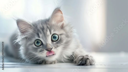 Wallpaper Mural Curious Kitten with Big Blue Eyes Torontodigital.ca