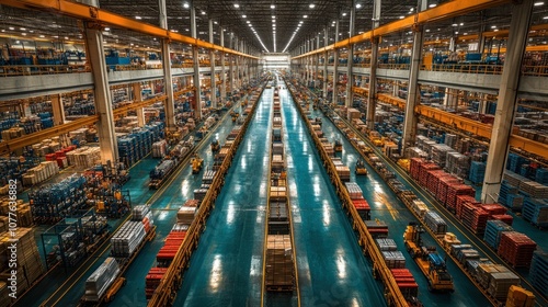 A vast warehouse filled with organized storage and inventory.