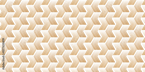 Golden art deco seamless pattern. Modern stylish texture. Regularly repeating geometrical pattern with thin corner lines, rhombuses. Vector abstract seamless	
