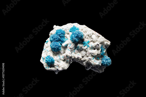 Quadro em tela Cavansite, named for its chemical composition of calcium vanadium silicate, is a