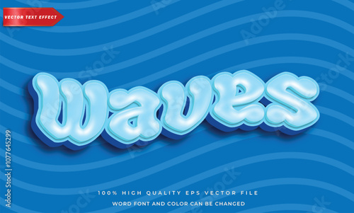 Waves text effect. photo