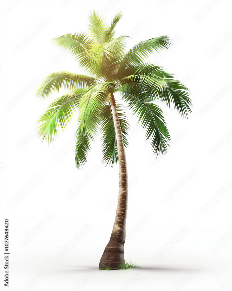 Obraz premium coconut tree isolated on white version 5