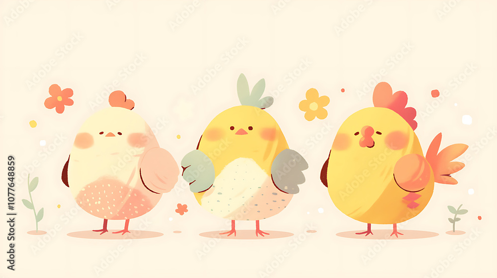 cute yellow chick with simple background cute yellow chick with simple background
