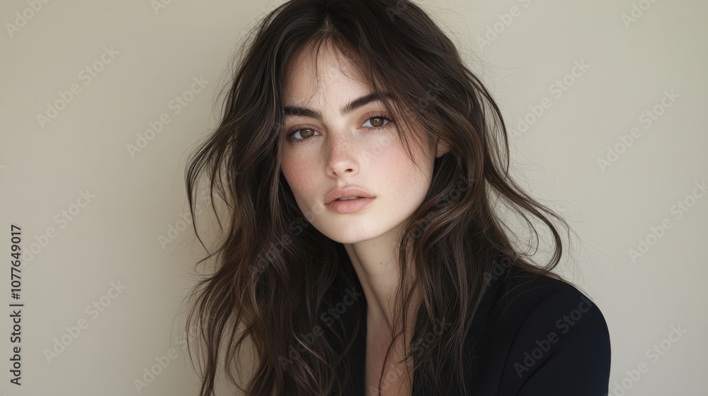 Captivating Portrait of a Natural Beauty with Soft Features Captivating Portrait of a Natural Beauty with Soft Features