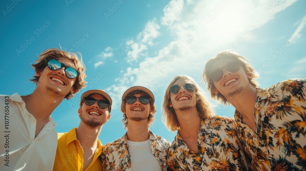 Joyful Friends Enjoying a Sunny Day at the Beach Joyful Friends Enjoying a Sunny Day at the Beach