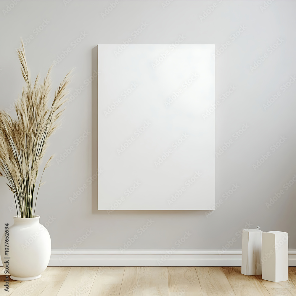 A clear highquality clean and eyecatching blank canvas print mockup for a print on demand item A clear highquality clean and eyecatching blank canvas print mockup for a print on demand item