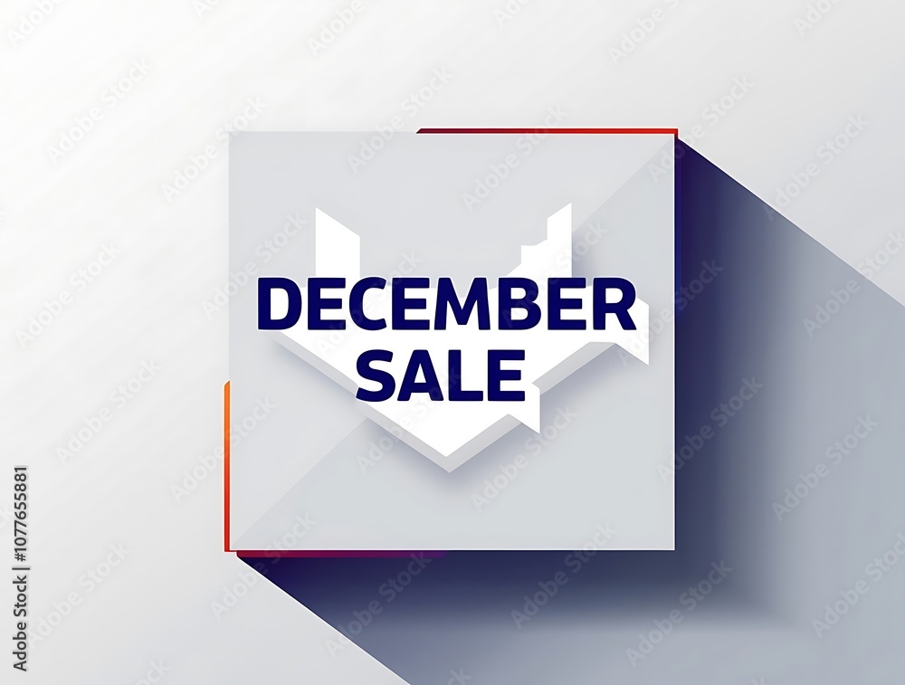 December Sale Announcement with Geometric Shapes and Long Shadow December Sale Announcement with Geometric Shapes and Long Shadow