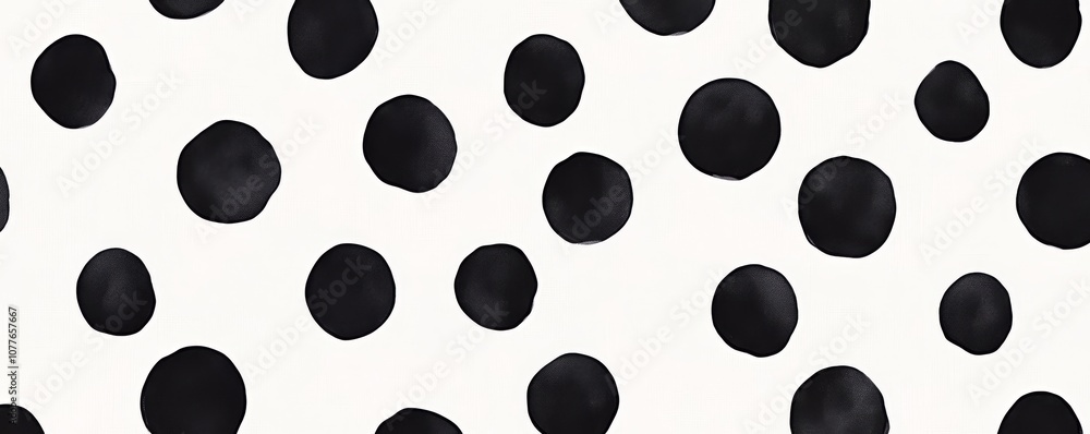 Black polka dots on white background, modern Black polka dots on white background, modern