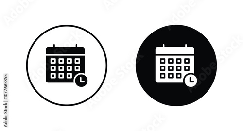 Calendar icon set. Calender symbol icon vector