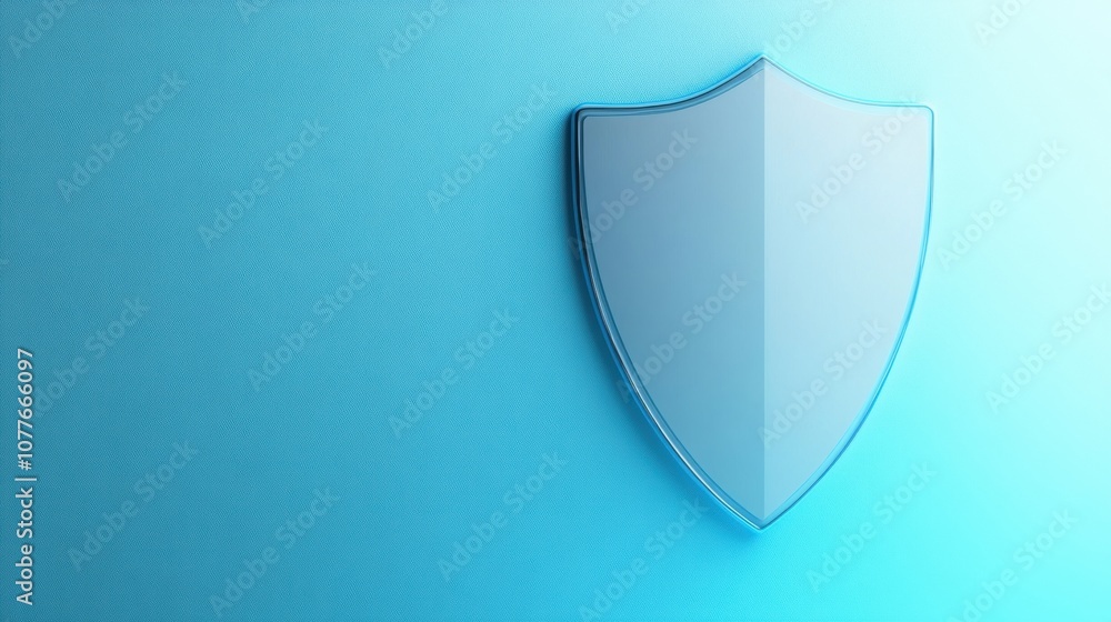 The shield icon embodies cybersecurity services, set against a calming gradient background that emphasizes digital safety and protection. Generative AI The shield icon embodies cybersecurity services, set against a calming gradient background that emphasizes digital safety and protection. Generative AI
