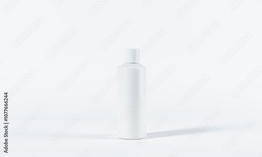 plain white mockup bottle for facial cleanser on white background, showcasing minimalist design. Ideal for product presentations and branding concepts plain white mockup bottle for facial cleanser on white background, showcasing minimalist design. Ideal for product presentations and branding concepts
