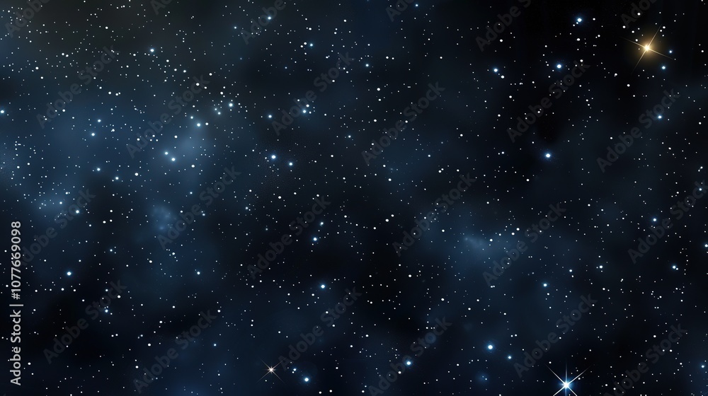 Fototapeta premium Panorama_with_many_stars_in_sky