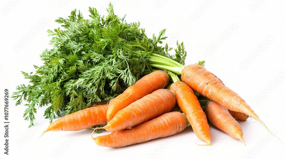 Fresh and Healthy Orange Carrots Isolated on White Background Showcasing Their Natural Vibrant Color and Nutritional Benefits Perfect for Culinary and Dietary Use Fresh and Healthy Orange Carrots Isolated on White Background Showcasing Their Natural Vibrant Color and Nutritional Benefits Perfect for Culinary and Dietary Use