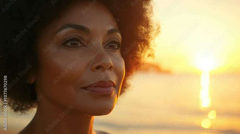 Inspirational Portrait of a Black Woman with Short Hair Inspirational Portrait of a Black Woman with Short Hair