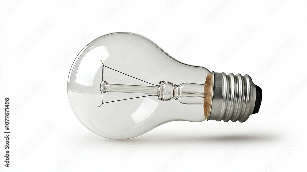 A Close-Up of a Traditional Incandescent Light Bulb A Close-Up of a Traditional Incandescent Light Bulb