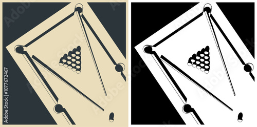Pool table illustrations