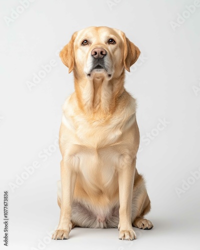 Golden Retriever Dog Portrait with Friendly Expression and Shiny Golden Fur, Ideal for Pet Lovers and Dog Enthusiasts