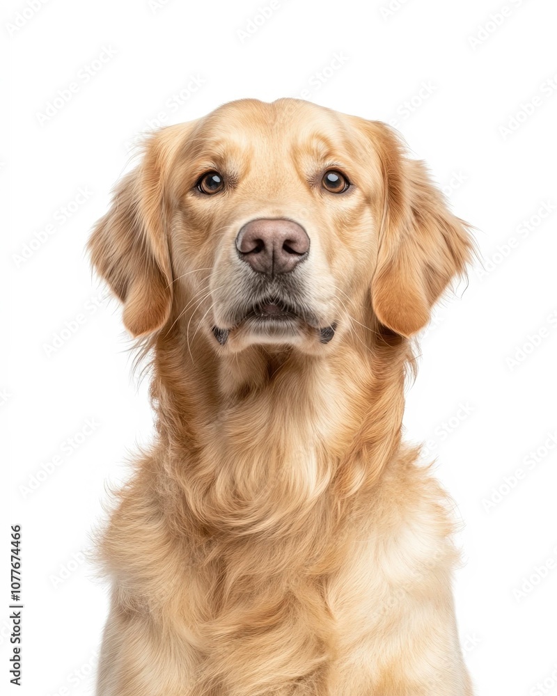 Golden Retriever Dog Portrait with Friendly Expression and Shiny Golden Fur, Ideal for Pet Lovers and Dog Enthusiasts
Golden Retriever Dog Portrait with Friendly Expression and Shiny Golden Fur, Ideal for Pet Lovers and Dog Enthusiasts