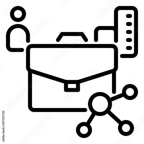 Network icon, line icon style