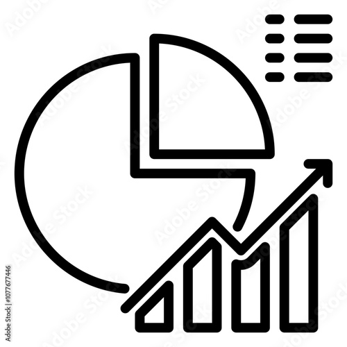 Chart icon, line icon style