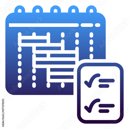 Plan icon, gradient icon style