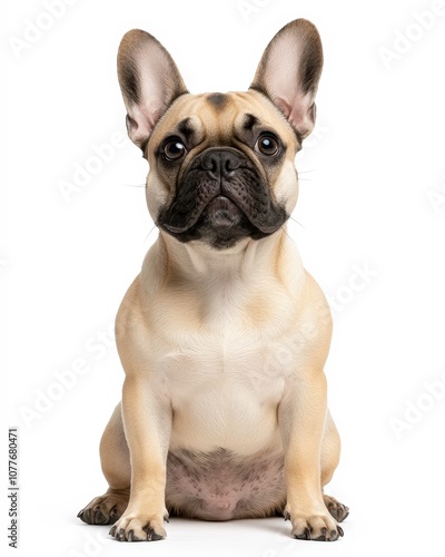 Charming French Bulldog Portrait with Distinctive Ears and Expressive Face, Perfect for Dog Lovers and Pet Enthusiasts