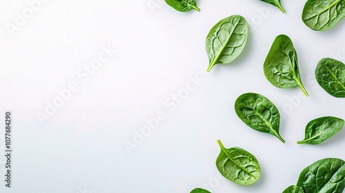 Wallpaper Mural Fresh Green Spinach Leaves Isolated on White Background for Healthy Cooking and Culinary Concepts, Perfect for Nutrition and Diet Promotion in Stock Photography Torontodigital.ca