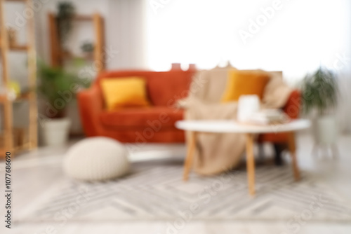 Blurred living room interio...