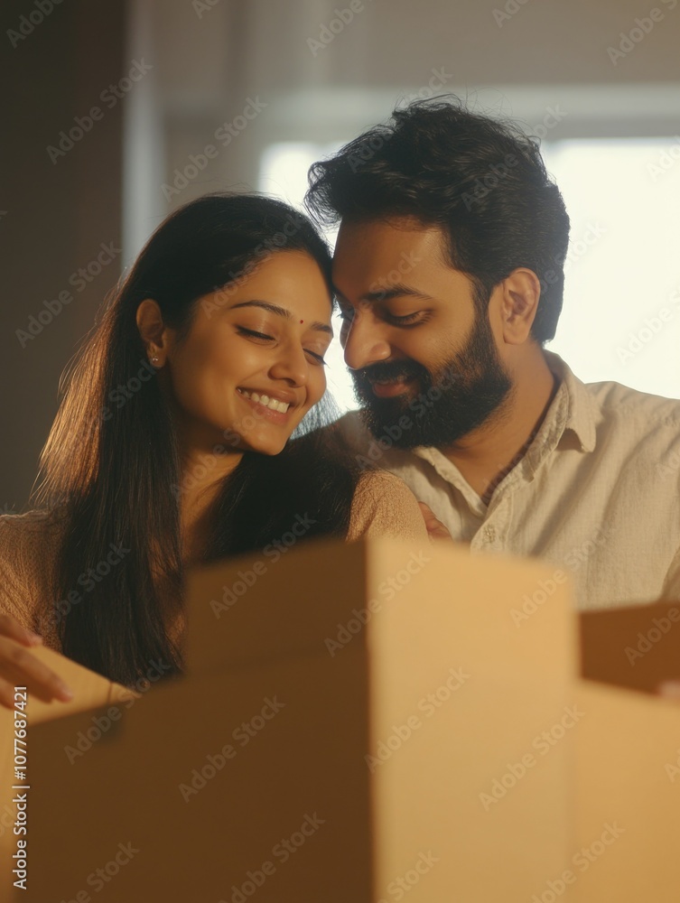 Couple's Joyful Moment: A Treasured Gift Couple's Joyful Moment: A Treasured Gift