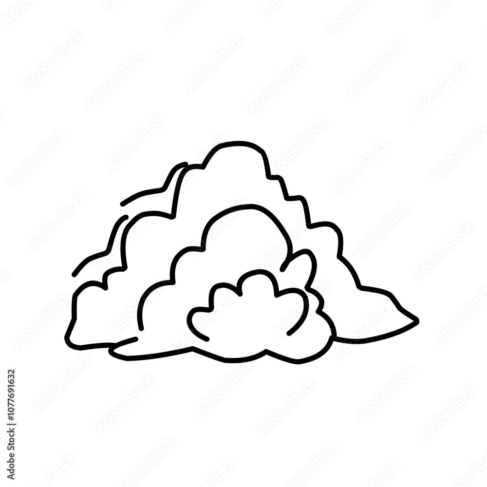 cloud line shape cloud line shape