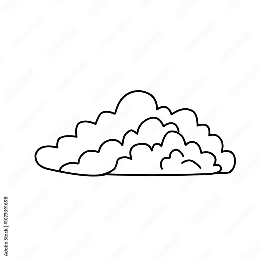 cloud line shape cloud line shape