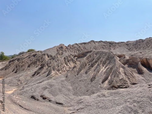 volcanic landscape in island country photo