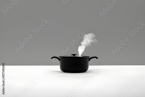 Professional Chef Cooking Isolated on White Background Generative AI illustration