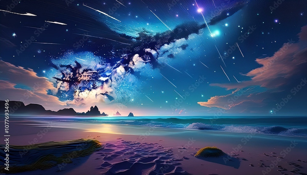 Obraz premium landscape with moon