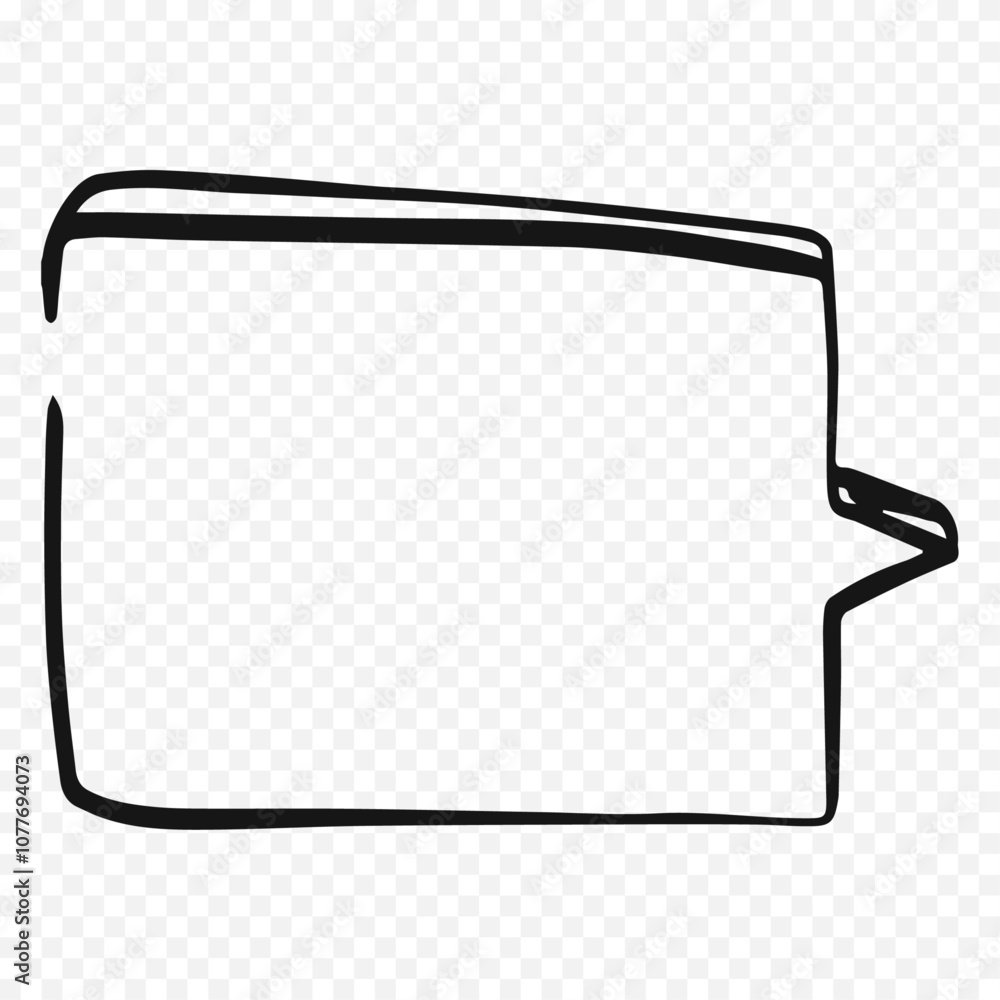 Hand drawn speech bubble doodle drawing illustration on white background Hand drawn speech bubble doodle drawing illustration on white background