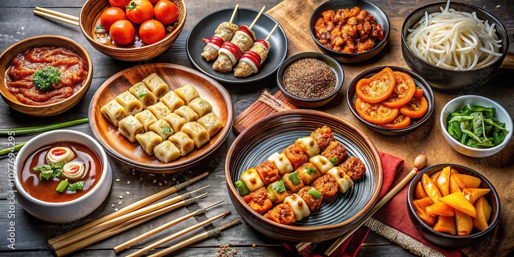 Delicate dim sum, savory skewers, spicy tteokbokki. A culinary delight. Delicate dim sum, savory skewers, spicy tteokbokki. A culinary delight.