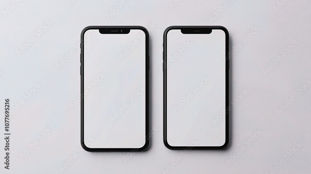 Modern Laptop and Smartphone Side by Side on Minimalist Background Showcasing Technology's Integration in Everyday Life and Work Efficiency Modern Laptop and Smartphone Side by Side on Minimalist Background Showcasing Technology's Integration in Everyday Life and Work Efficiency