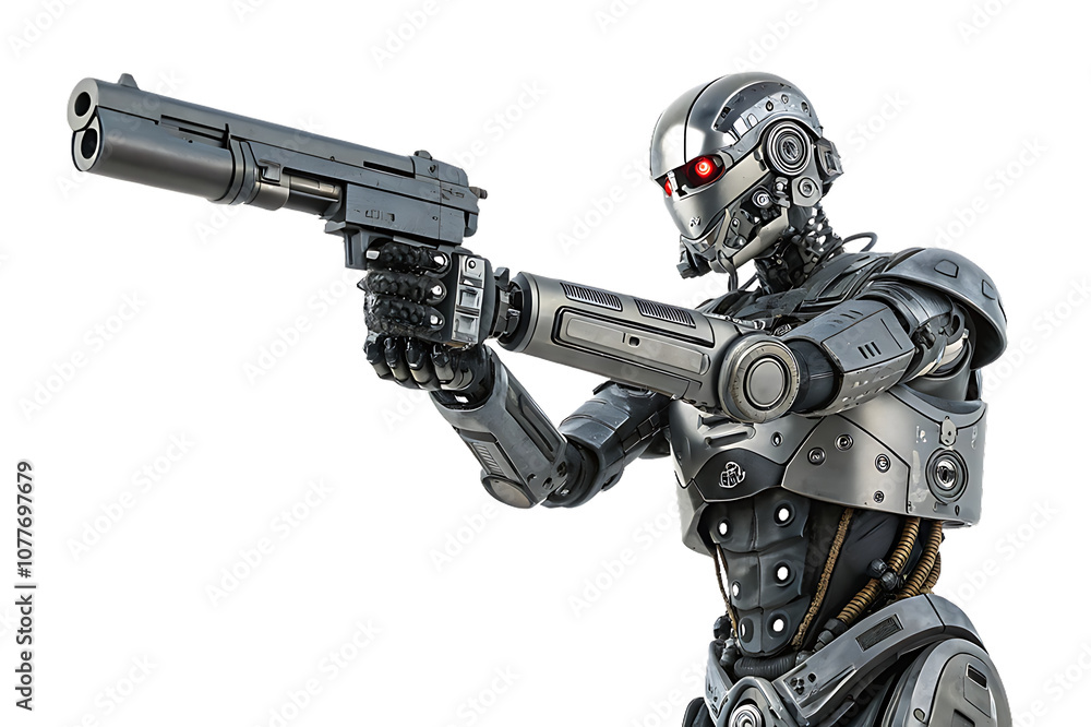 3d render of a robot with gun 3d render of a robot with gun