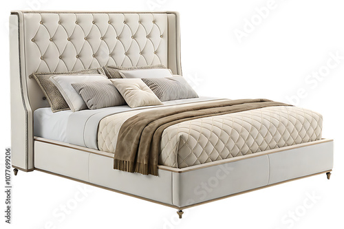 bed with pillows