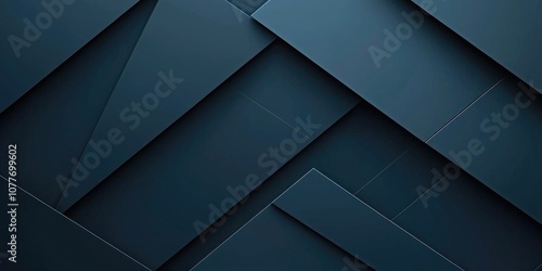 A modern dark blue abstract background featuring geometric shapes and smooth gradients, perfect for a sleek and professional design.