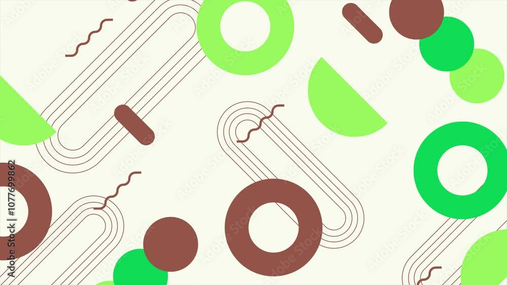 white background with geometric shapes in a vibrant abstract layout seamless 4k video background motion pop art design white background with geometric shapes in a vibrant abstract layout seamless 4k video background motion pop art design