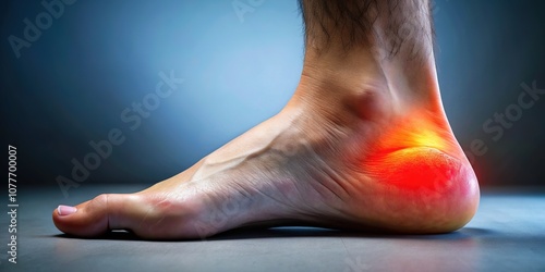 Heel Spur Pain: Macro Foot Closeup photo