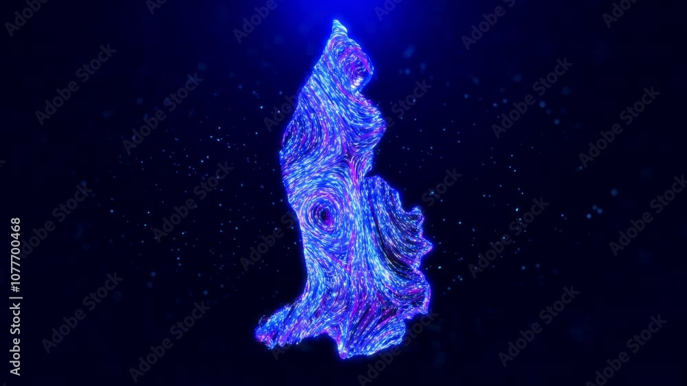 Abstract motion view Liechtenstein map design, featuring glowing blue hairlines, dynamic flowing patterns, and scattered bokeh dot particles, creating a tech-inspired and modern digital aesthetic Abstract motion view Liechtenstein map design, featuring glowing blue hairlines, dynamic flowing patterns, and scattered bokeh dot particles, creating a tech-inspired and modern digital aesthetic