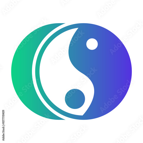 yin yang Gradient icon