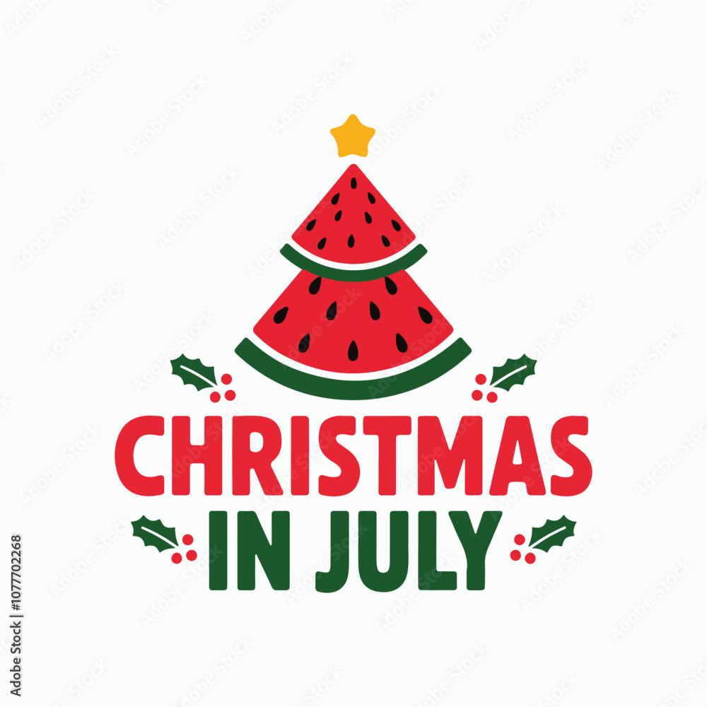 Christmas in July, typography t-shirt design illustration. Merry Christmas Christmas in July, typography t-shirt design illustration. Merry Christmas