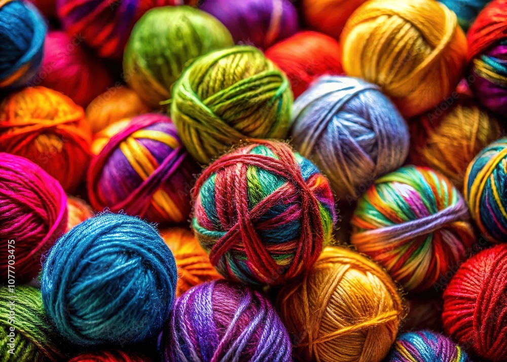 Macro lens captures vibrant yarn, creating abstract art. Macro lens captures vibrant yarn, creating abstract art.
