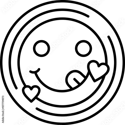 Smile with Hearts Icon