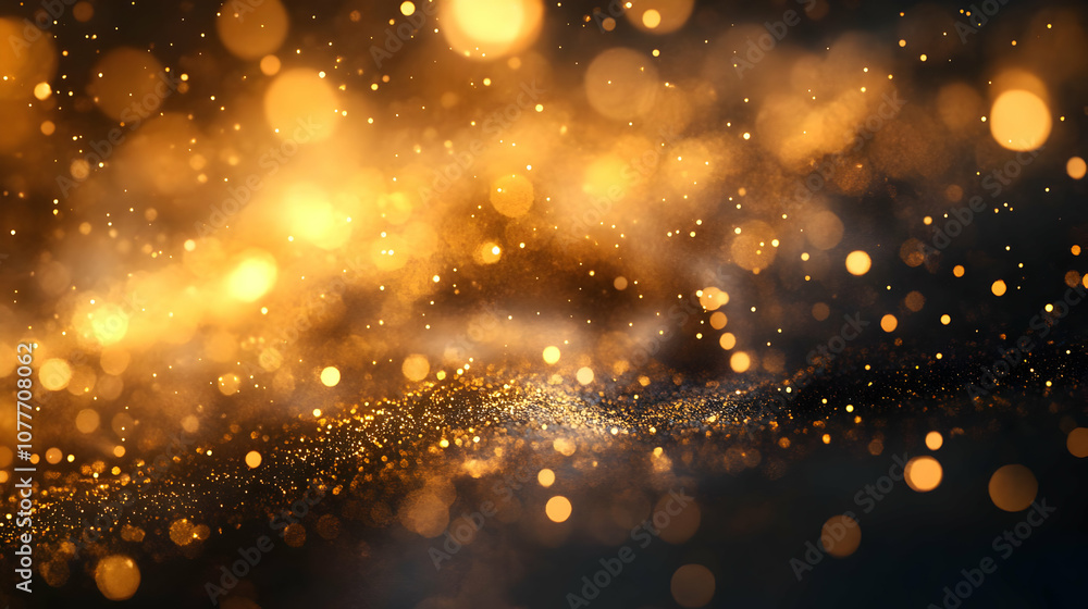 Obraz premium Abstract Golden Lights Sparkle Background